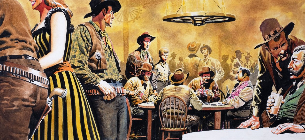 Wild West Saloon (guassi paperille) tekijältä Don Lawrence