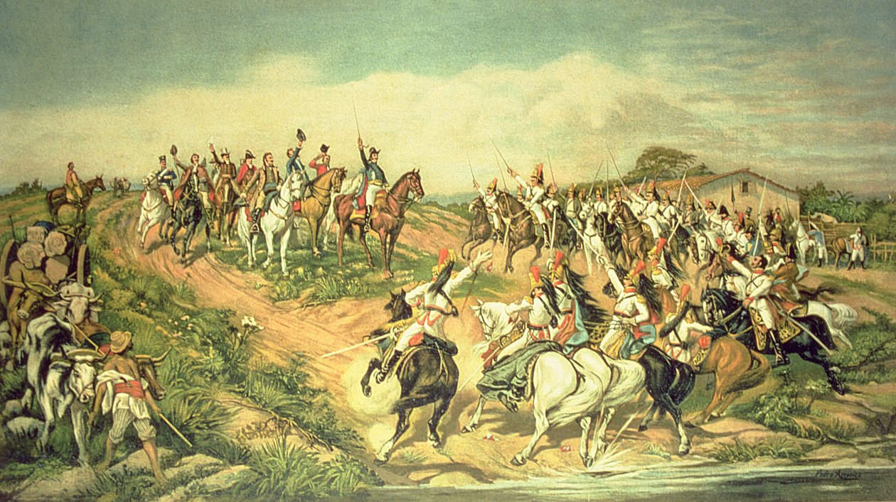 "Independence or Death", Ipirangan huuto 7. syyskuuta 1822 (öljy kankaalle) tekijältä Don Pedro di Figueredo Americo