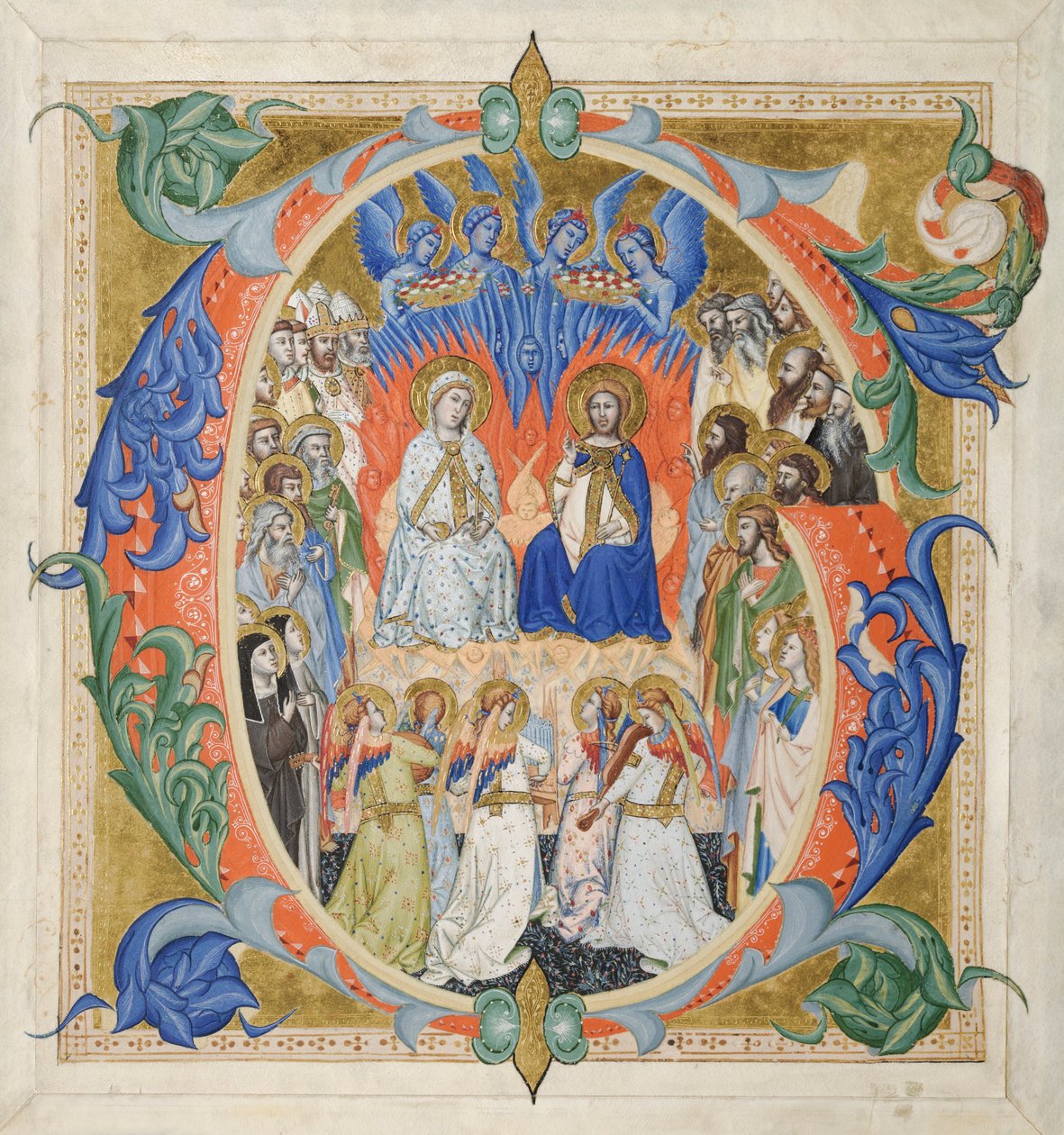 Alkuperäinen G[audeamus omnes] teoksesta Gradual: The Court of Heaven tekijältä Don Silvestro dei Gherarducci