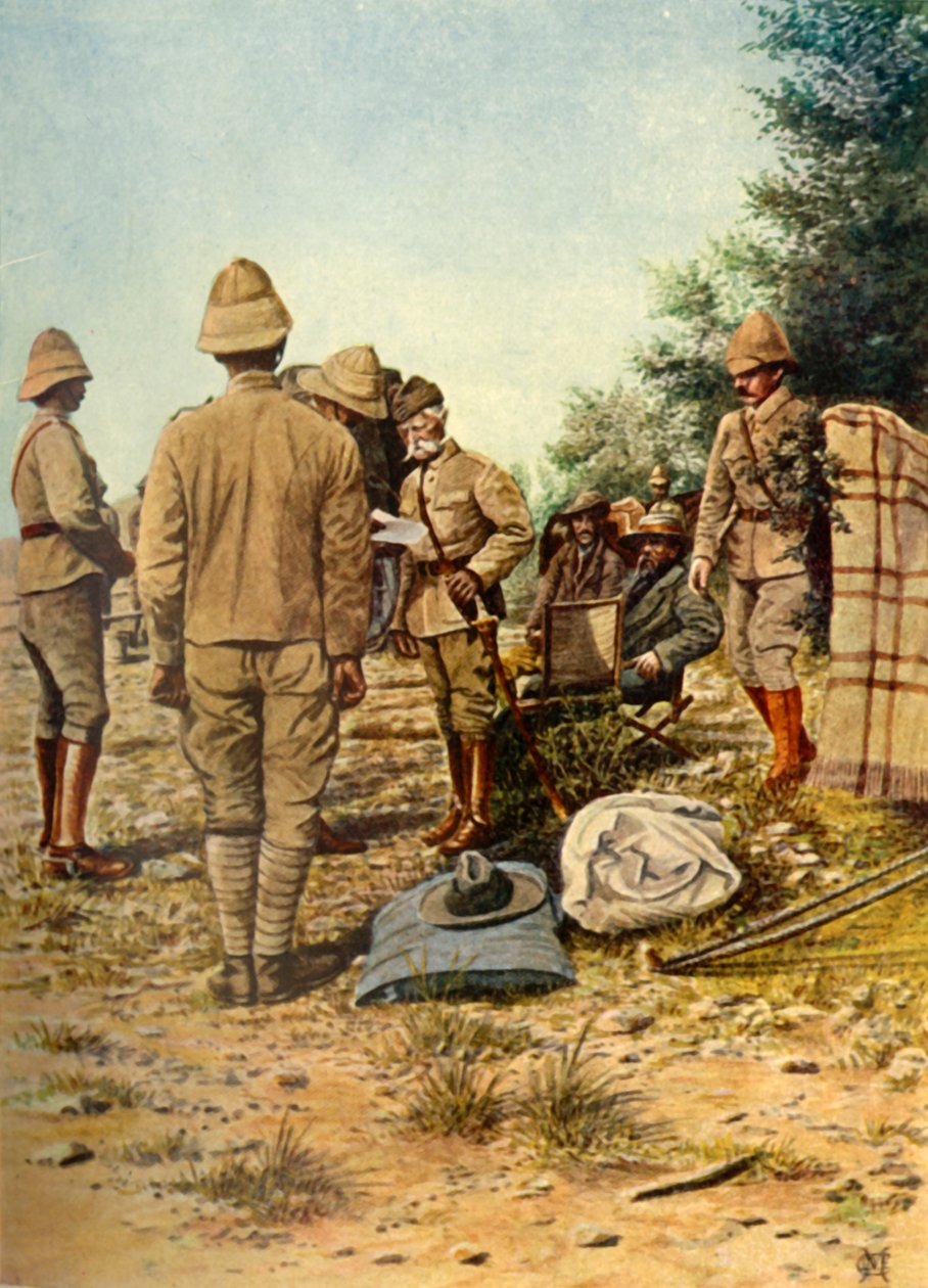"Kenraali Cronjen antautuminen lordi Robertsille Paardebergissä...", 27. helmikuuta 1900, 1901. tekijältä Donald E M