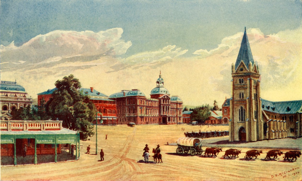 "Kirkon aukio, Pretoria", 1902. tekijältä Donald McCracken