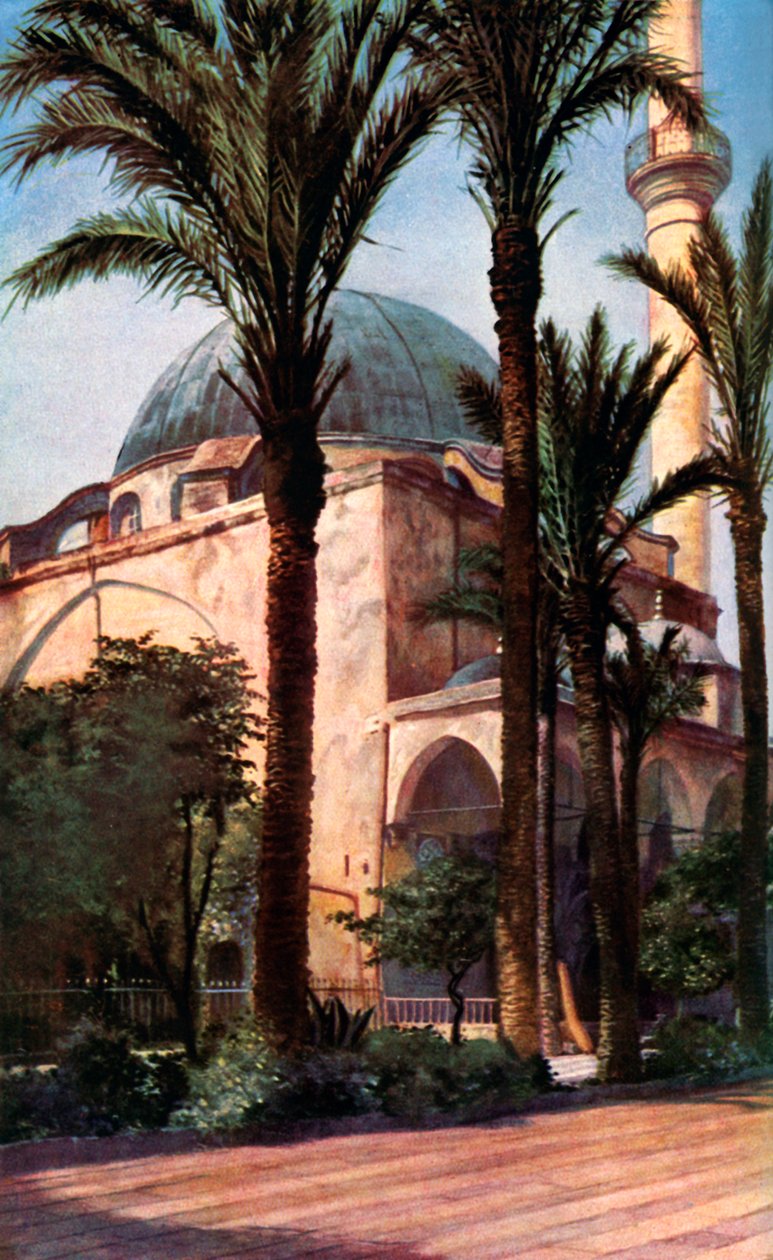 Jezzar Pashan moskeija, Acre, Palestiina, 1930-luku tekijältä Donald McLeish
