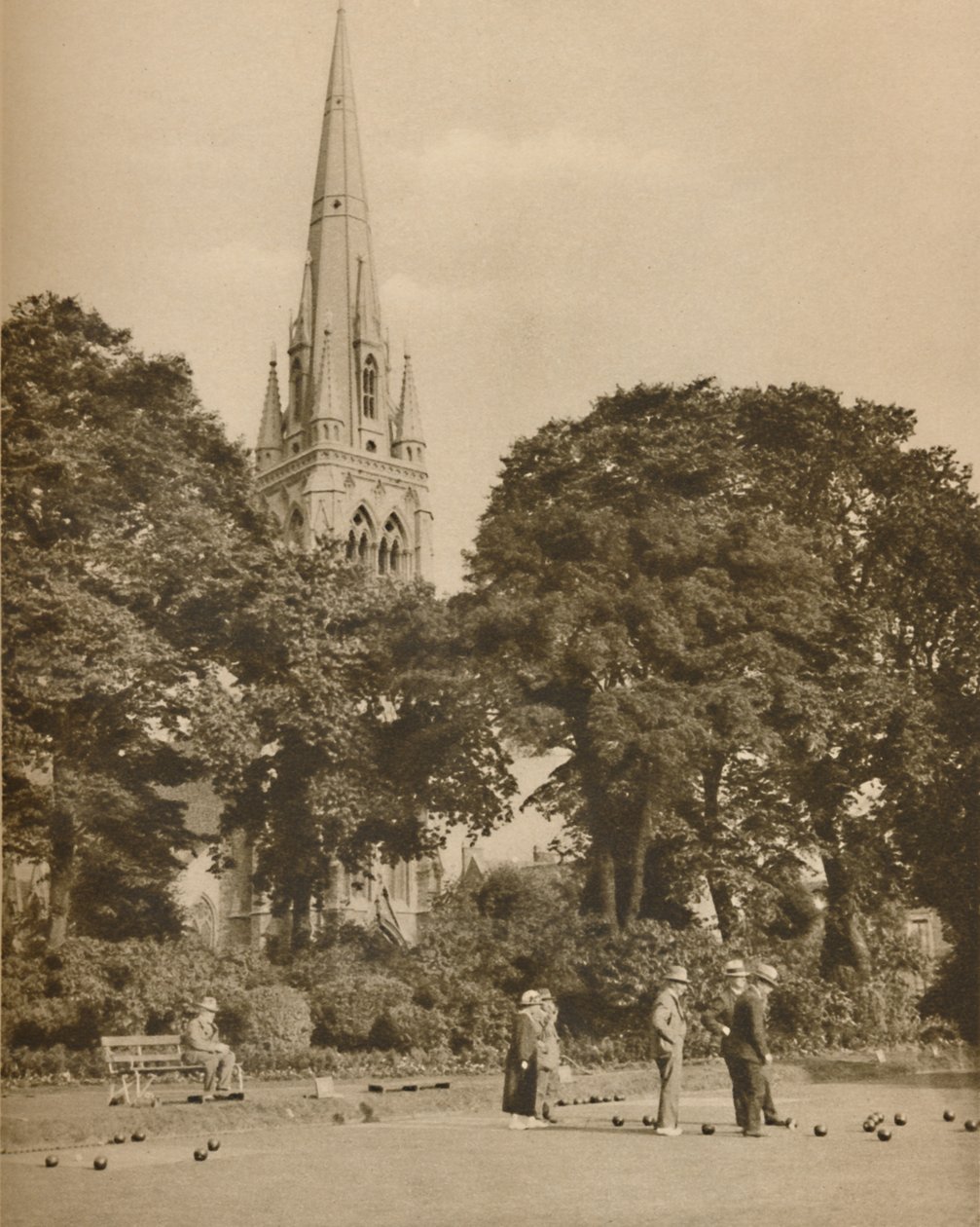 Stoke Newington kesäaikaan: Bowling Green Clissold Parkissa, vuodelta 1935. tekijältä Donald McLeish