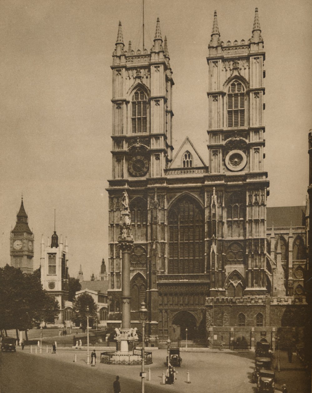 Wrenin käsi Westminster Abbeyn kankaassa, vuodelta 1935. tekijältä Donald McLeish