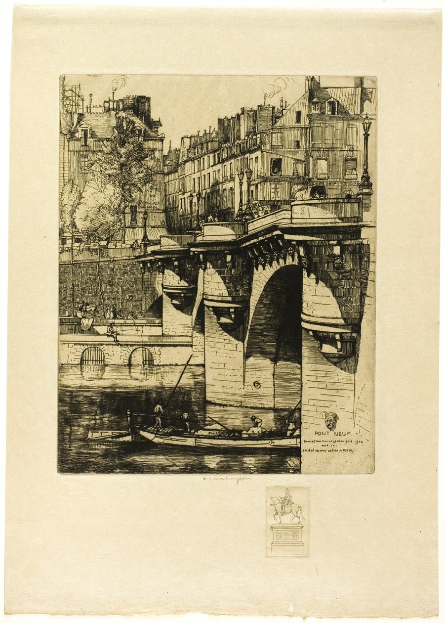 Pont Neuf, Pariisi (huomautuksen kanssa) tekijältä Donald Shaw MacLaughlan