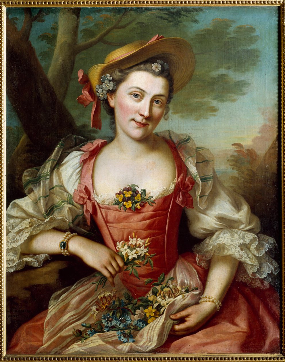 Donatien Honotten (1707-1785) naisen muotokuva 1700-luvun Dijon, Kuvataidemuseo tekijältä Donat Nonotte