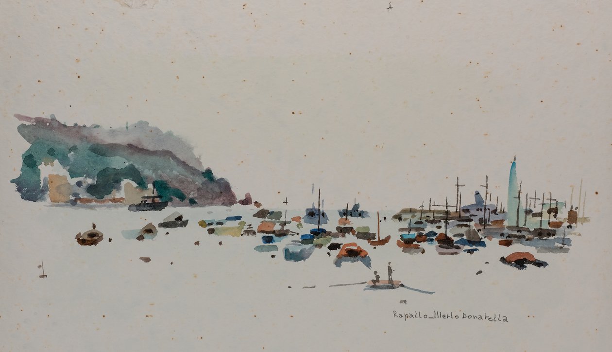 Rapallo, n.1979 (akvarelli paperille) tekijältä Donatella Merlo