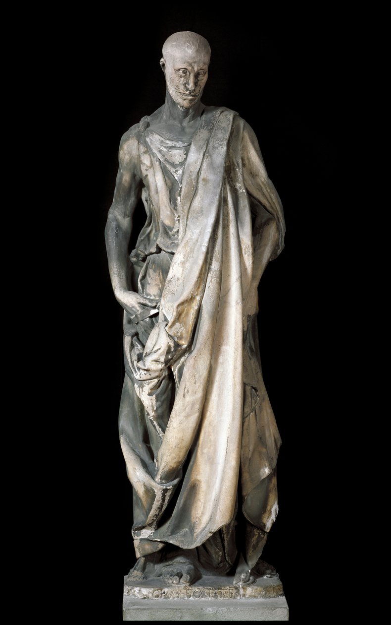 Habakuk (myös Zuccone) tai Elisha (Habakuk (Habakuk, Habakuk, Habakuk, Habakuk, Havakuk) tai Elisa). Donatellon marmoriveistos (Donato di Niccolo di Betto Bardi). tekijältä Donatello