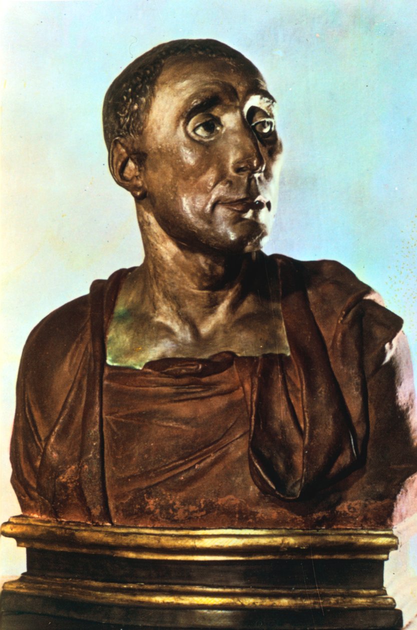 Niccolo da Uzzanon rintakuva, 1430-luku tekijältä Donatello