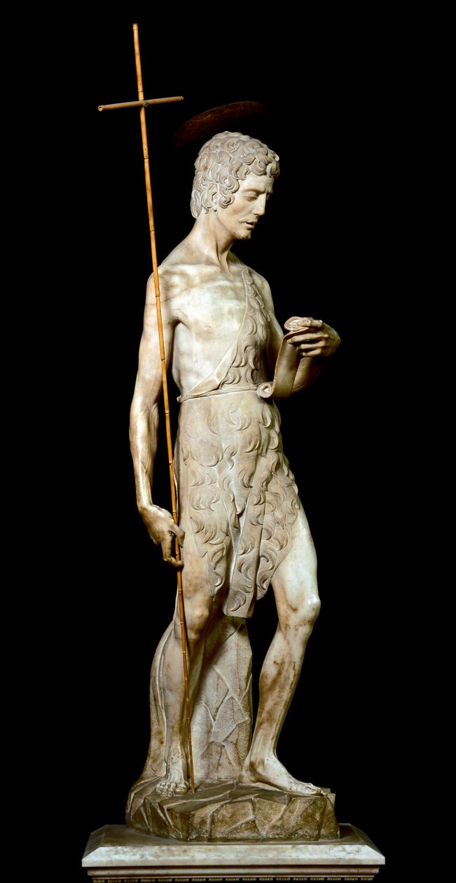 Pyhän Johannes Kastajan marmoriveistos Donatello (Donato di Niccolo Bardi tekijältä Donatello
