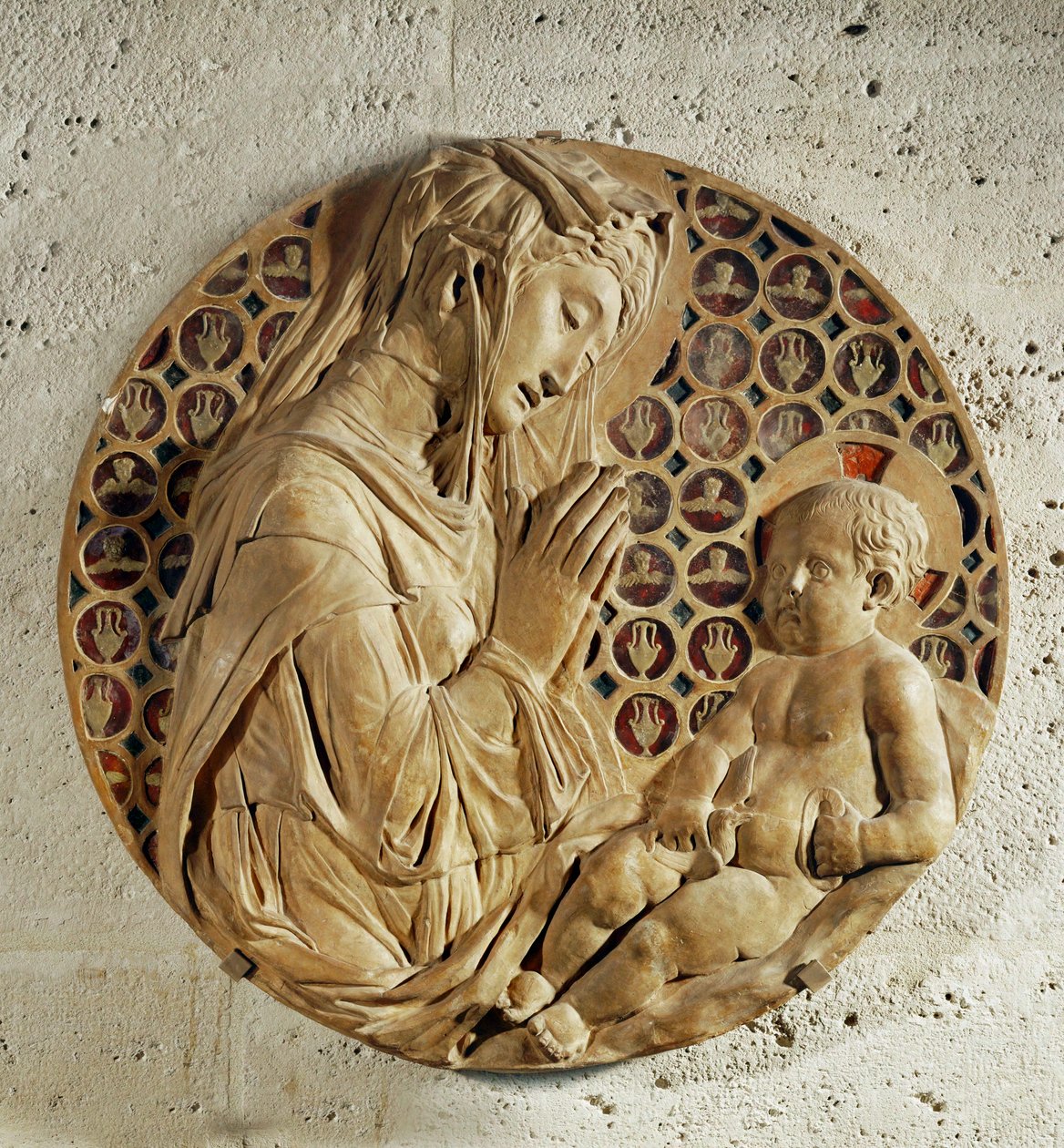 Neitsyt palvelee lasta, "Madonna Todi" ... tekijältä Donatello