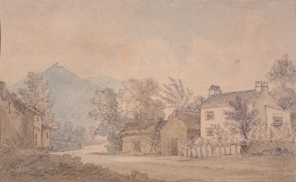 Dove Cottage, Grasmere, n.1806 (wc paperilla) tekijältä Dora Wordsworth