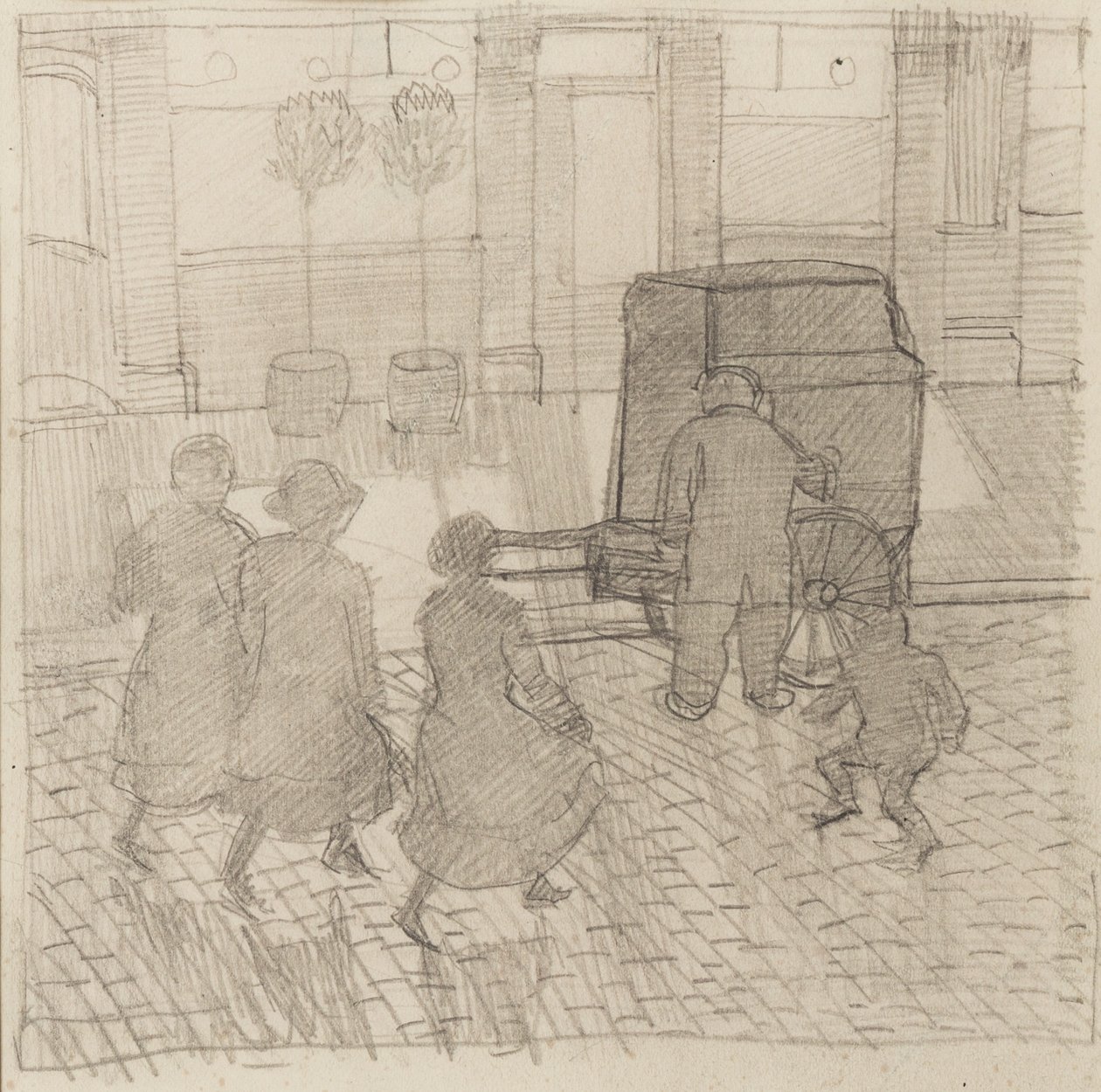 Organ Grinder, n. 1914 tekijältä Dora Carrington