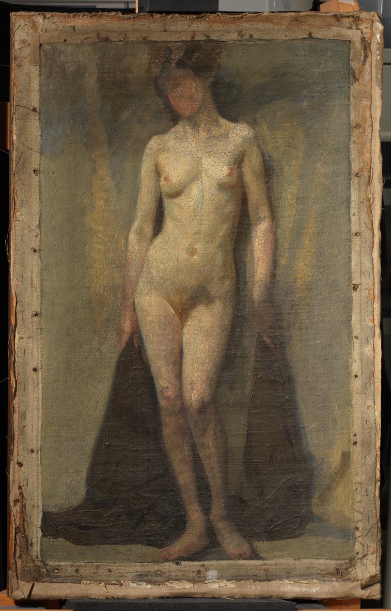 Pysyvä nainen alaston, n. 1910 (öljy kankaalle) tekijältä Dora Carrington