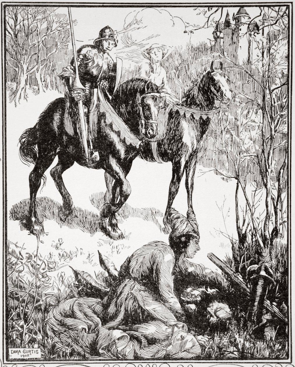 "Nainen itkee katkerasti", 1905. tekijältä Dora Curtis