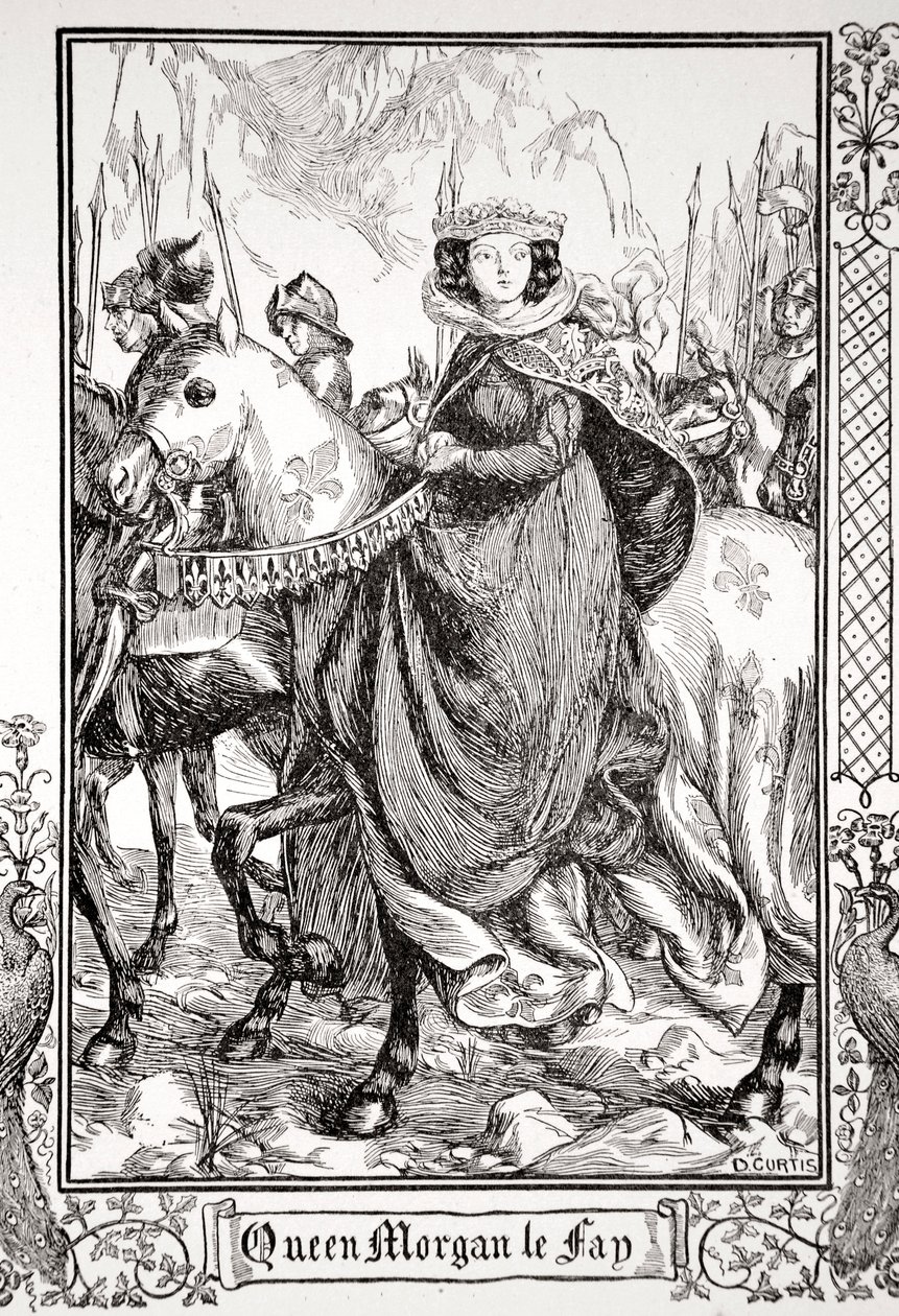 "Queen Morgan le Fay", 1905. tekijältä Dora Curtis