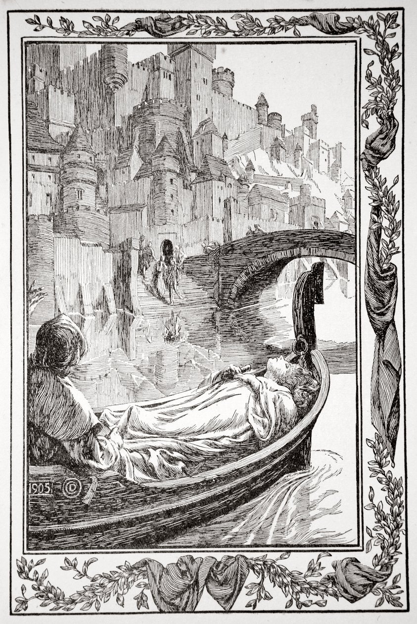 "Proomu kellui alas jokea", 1905. tekijältä Dora Curtis