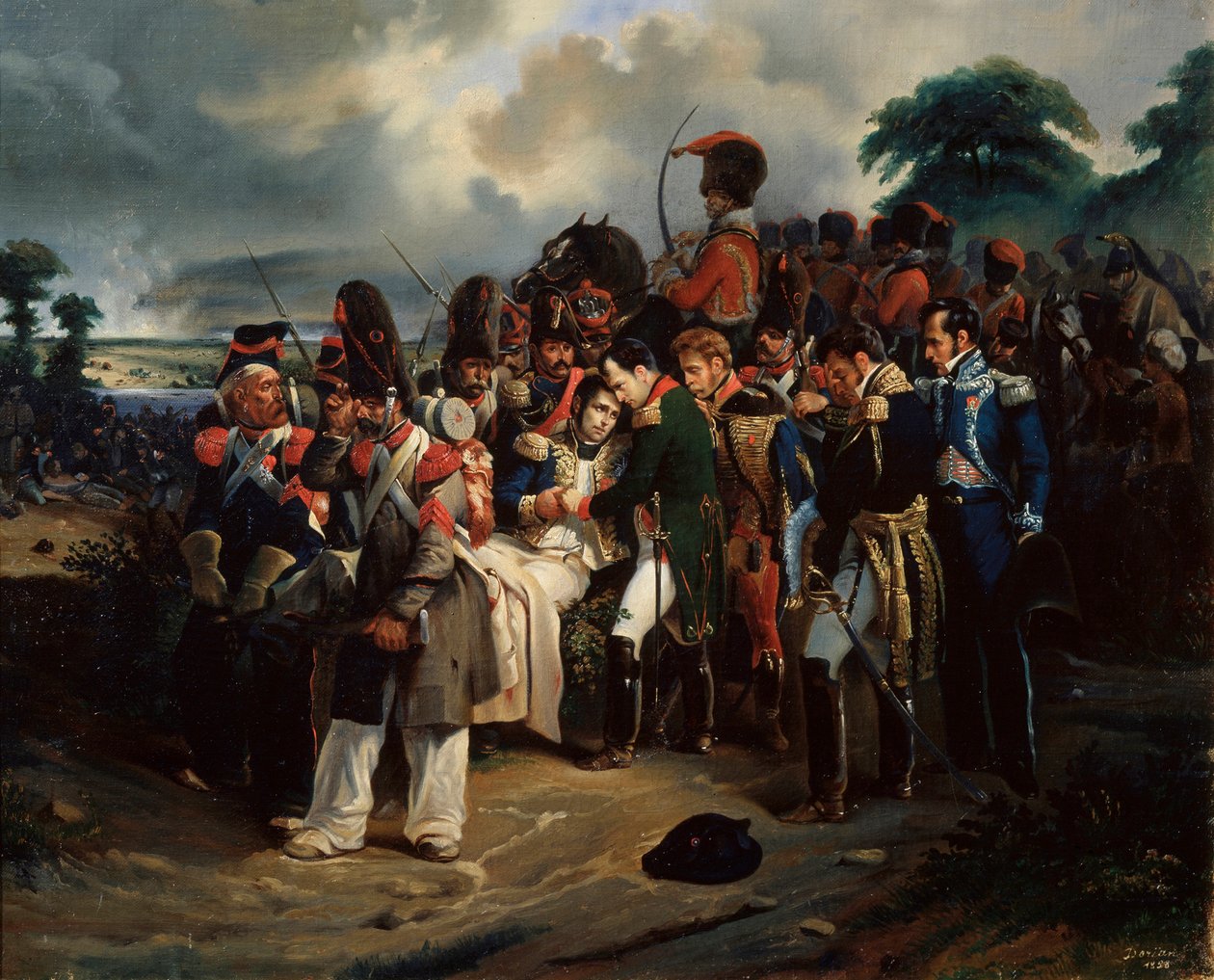 Napoleon jättää hyvästit marsalkka Jean Lannesille, 1858 tekijältä Dorian