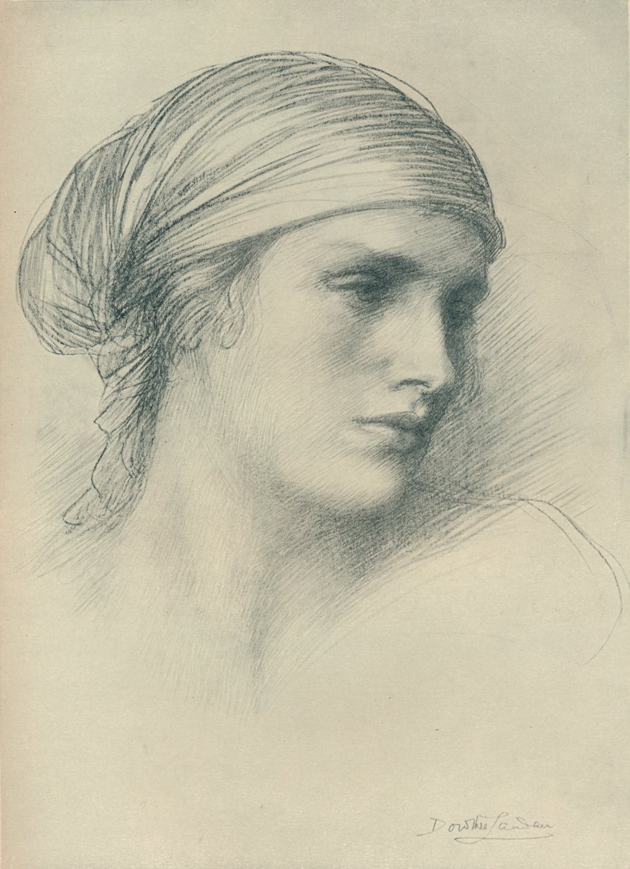 Study of a Head, 1916 tekijältä Dorothea Landau