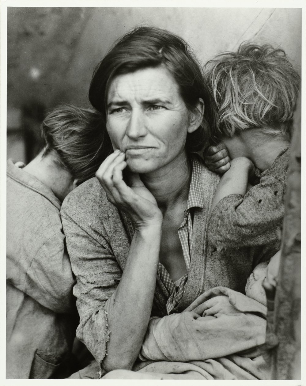 Portret van Florence Owens Thompson Siirtoäiti, 1936 (alkuperäinen nimi) tekijältä Dorothea Lange