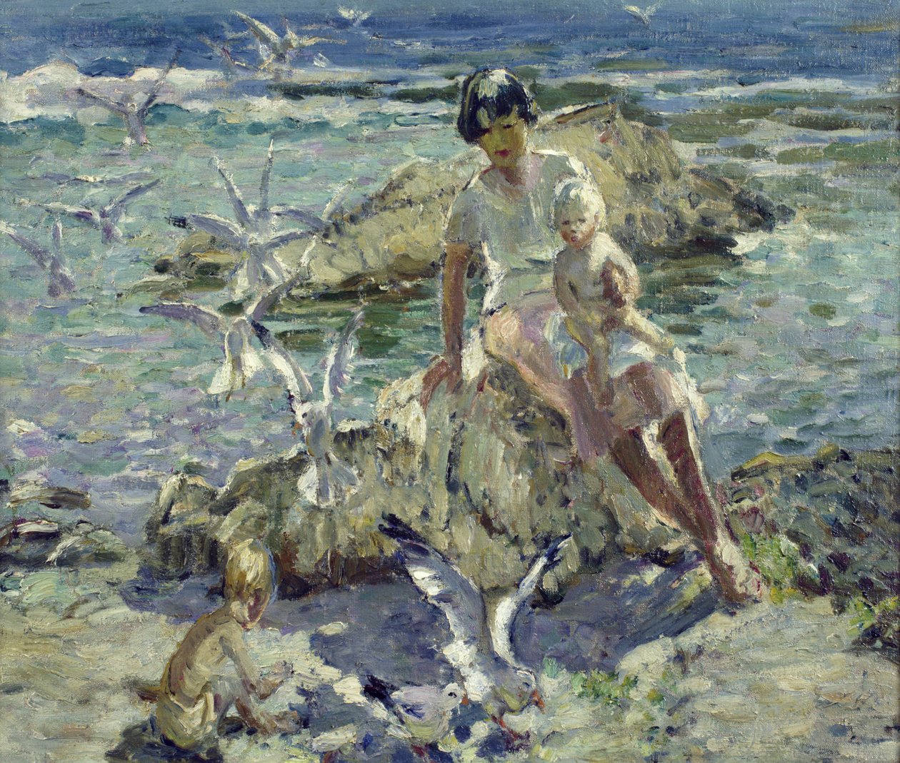 Lokit (öljy kankaalle) tekijältä Dorothea Sharp