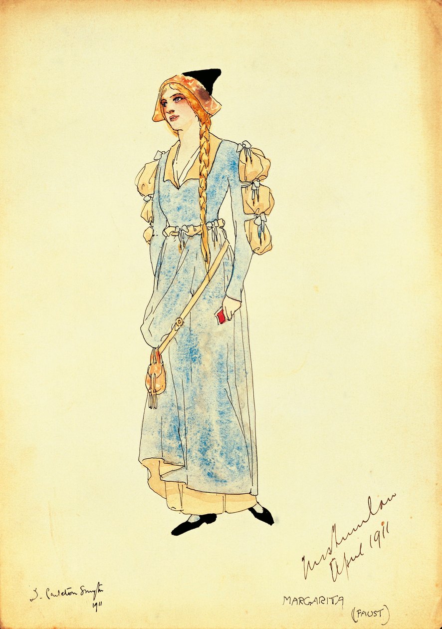 Pukupiirros Margueriten esitykseen Faust, Carleton Smyth tekijältä Dorothy Carleton Smyth