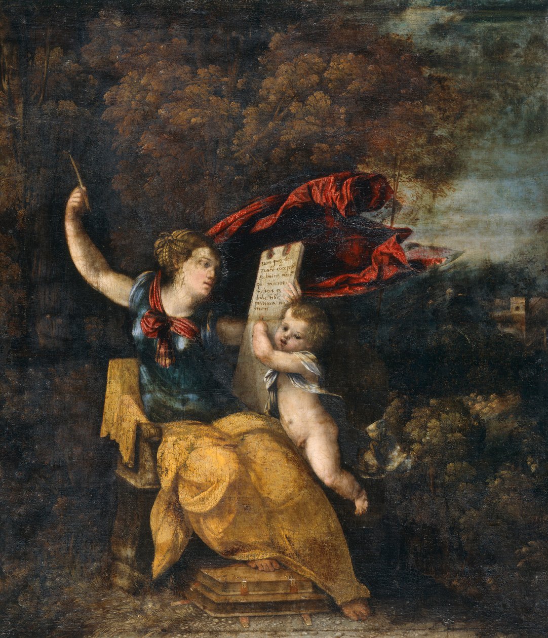 "Sybil ja nero", 1499-1551 tekijältä Dosso Dossi