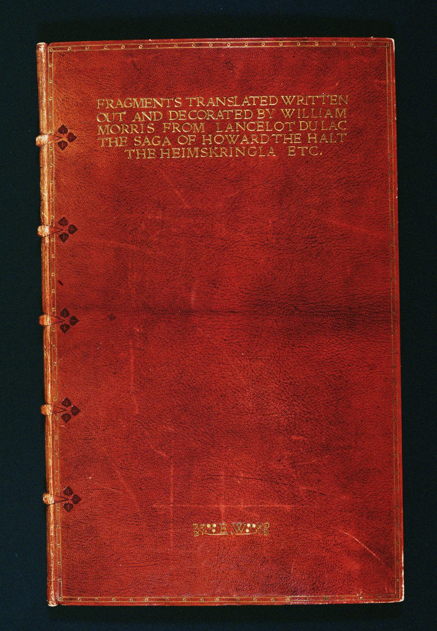 Emery Walkerille (1851-1933) sidottu käsikirjoitusfragmenttien määrä 1902 (nahka ja kulta) tekijältä Douglas B. Cockerell
