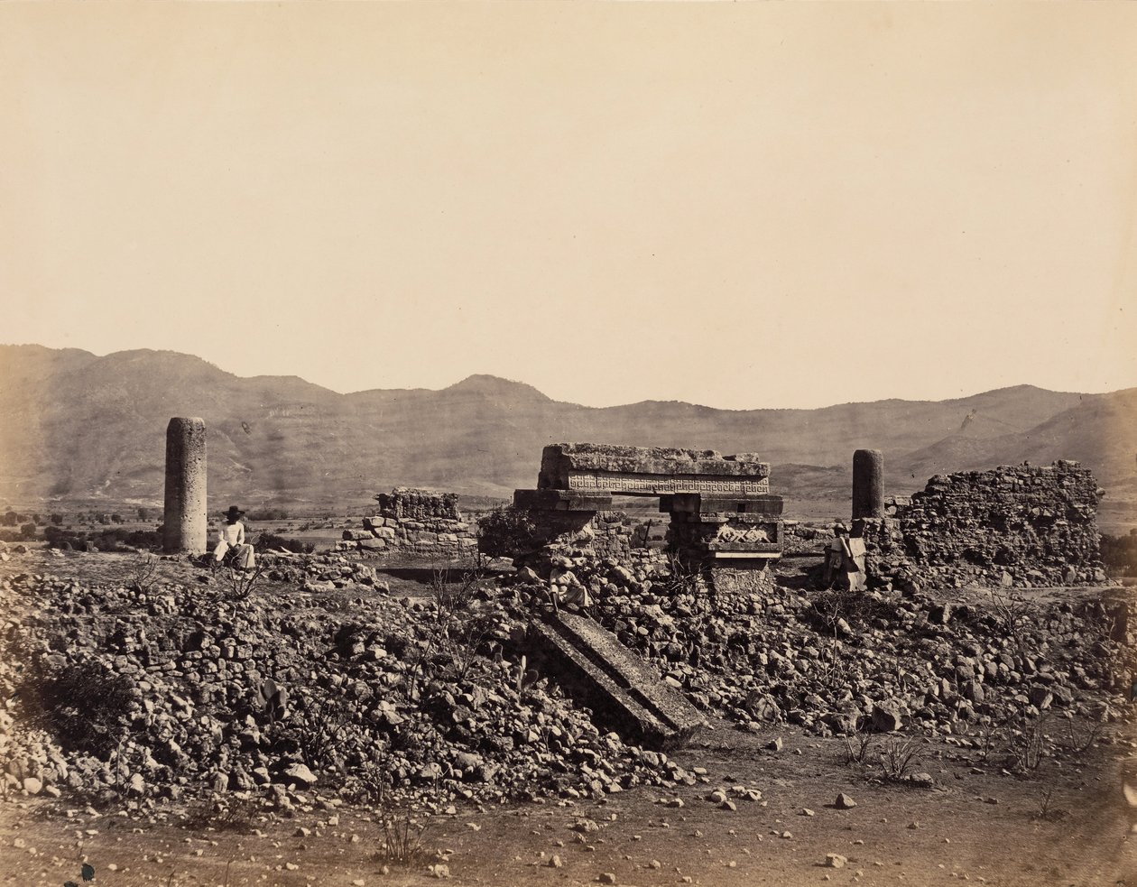 Toinen palatsi Mitlassa, Meksikossa, helmikuussa 1860. tekijältä Désiré Charnay