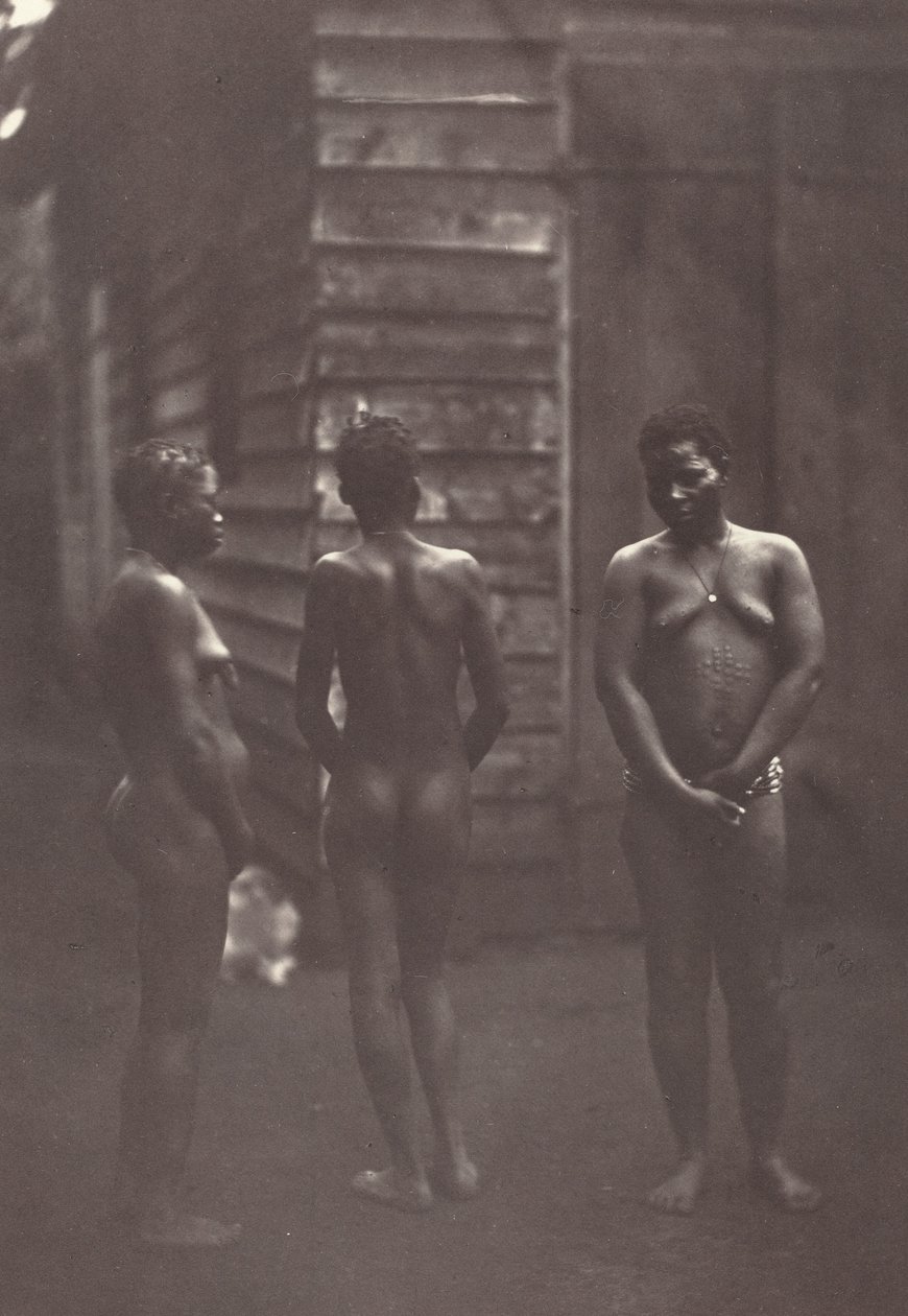 Kolme Madagaskarin naista, levy 30, 1863. tekijältä Désiré Charnay