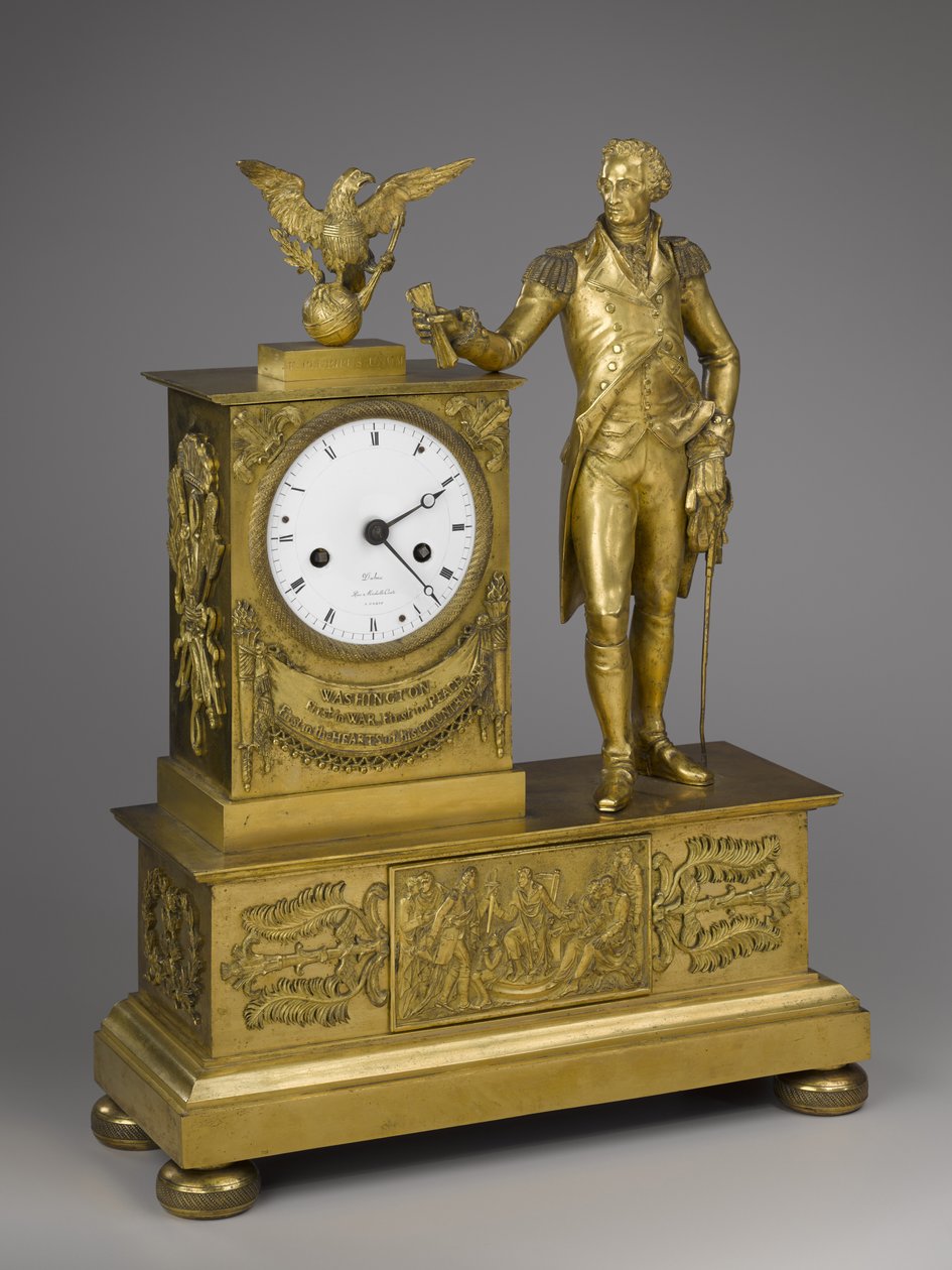 Mantel-kello, 1800-luvun alku (ormolu kullatulla pronssisella kellolla) tekijältä Dubuc Dubuc
