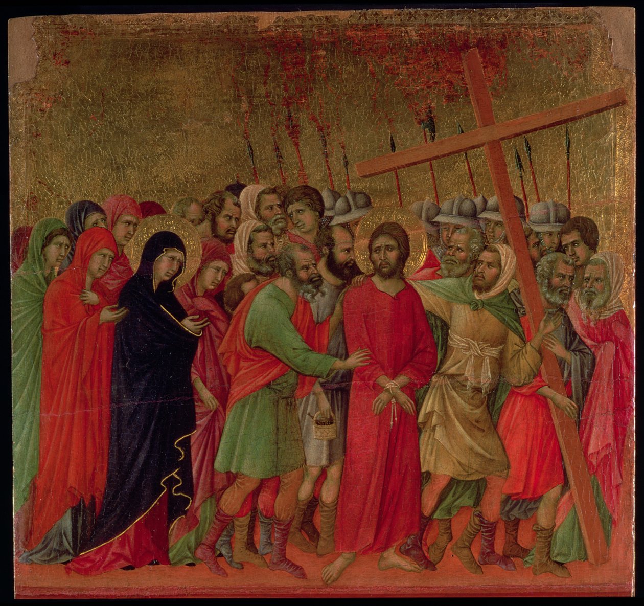 Maesta: Tie Golgatalle, 1308-11 tekijältä Duccio di Buoninsegna