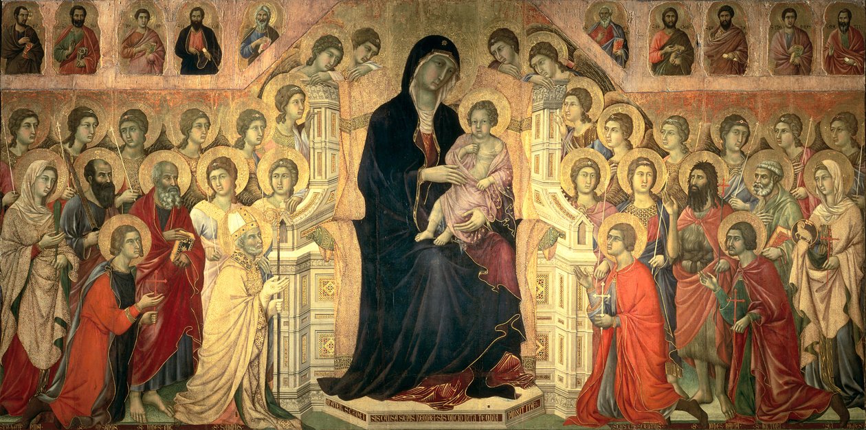 Maesta, 1308-11 (tempera paneelille) tekijältä Duccio di Buoninsegna