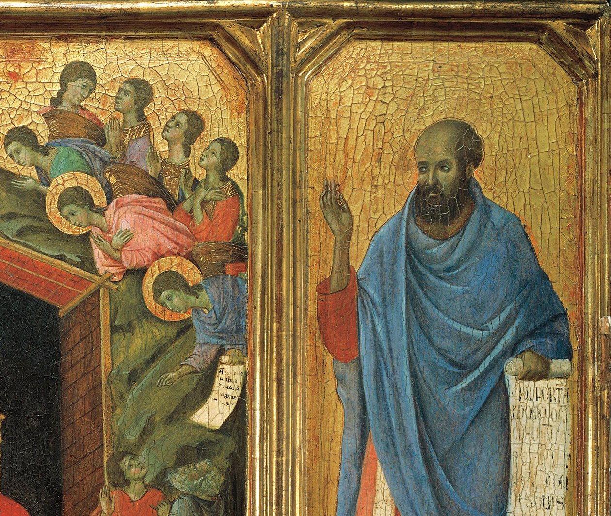 Yksityiskohta Predella-paneelista, Maesta di Sienan alttaritaulu. (öljy aluksella). tekijältä Duccio di Buoninsegna