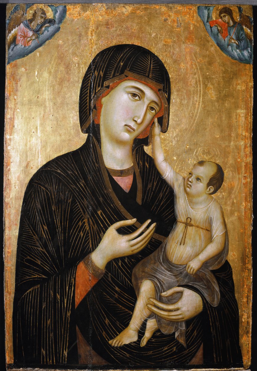 Madonna di Crevole Neitsyt ja lapsi - öljy puulle tekijältä Duccio di Buoninsegna