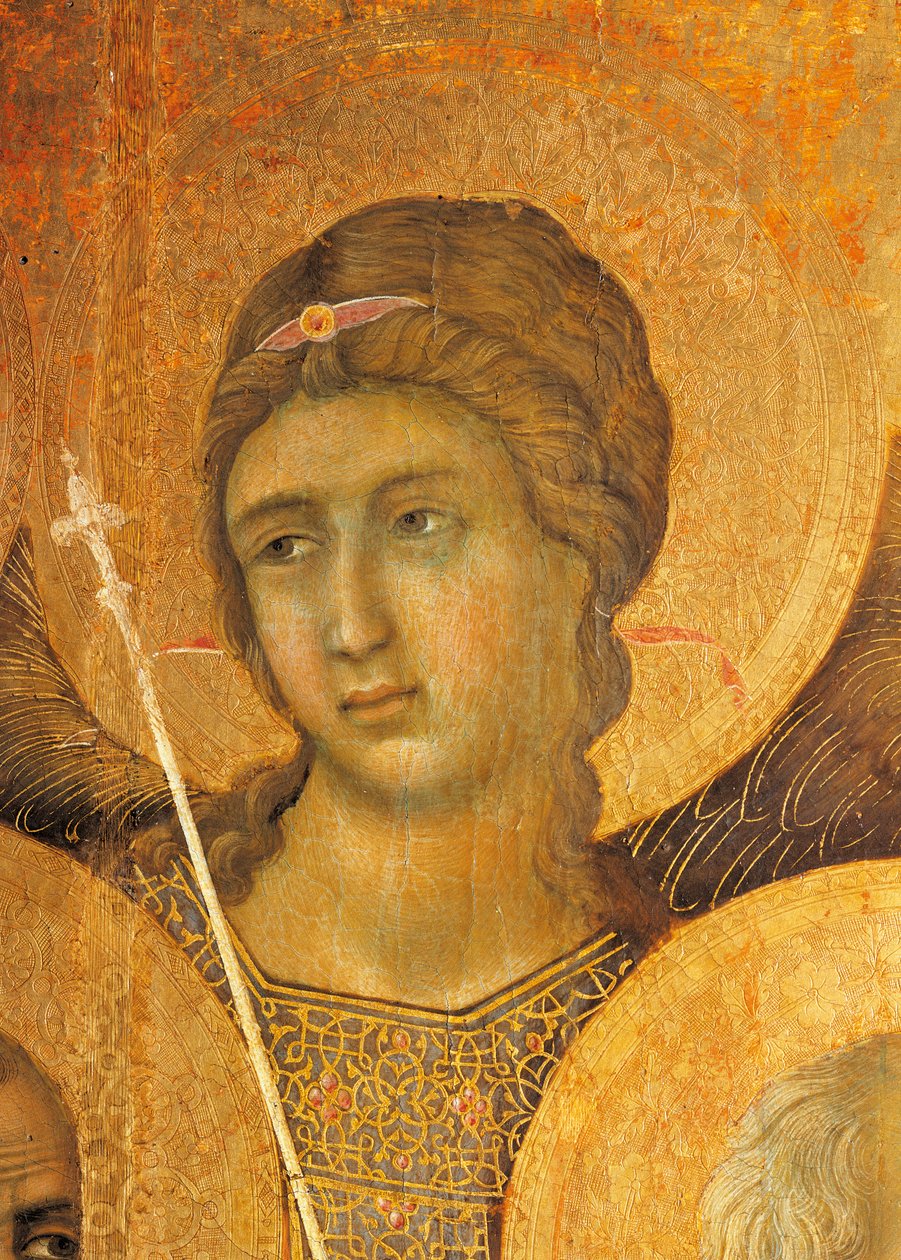 Duccio di Buoninsegnan Duccio-alttaritaulu Sienan katedraalissa (noin 1255 - ennen 1319), tempera puulla, 212x425 cm, yksityiskohta tekijältä Duccio di Buoninsegna