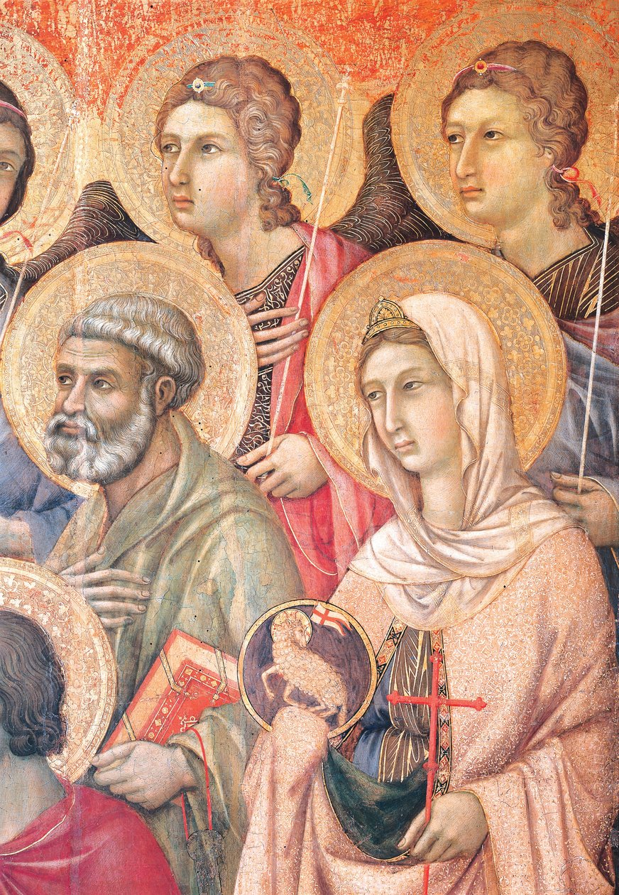 Duccio-alttaritaulu Sienan katedraalissa, Duccio di Buoninsegna (noin 1255 - ennen 1319), tempera puulla, 212x425 cm, yksityiskohta tekijältä Duccio di Buoninsegna