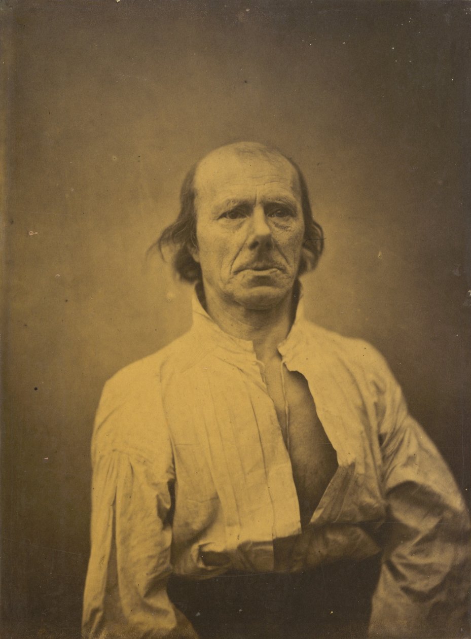 Kasvot levossa, 1854-1856, painettu 1862. tekijältä Duchenne de Boulogne