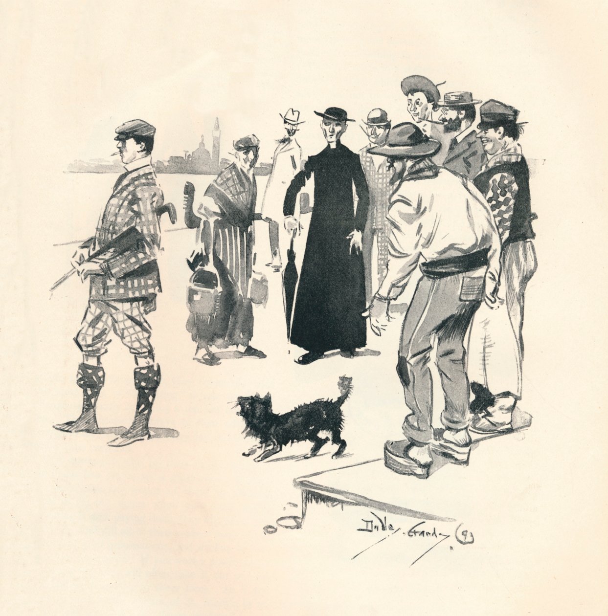 Knickerbockers Venetsiassa, 1893, 1894 tekijältä Dudley Hardy