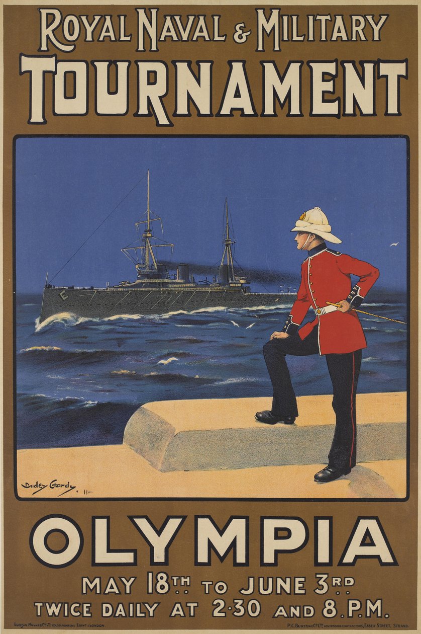 Juliste Royal Naval and Military Tournament, 1910 tekijältä Dudley Hardy