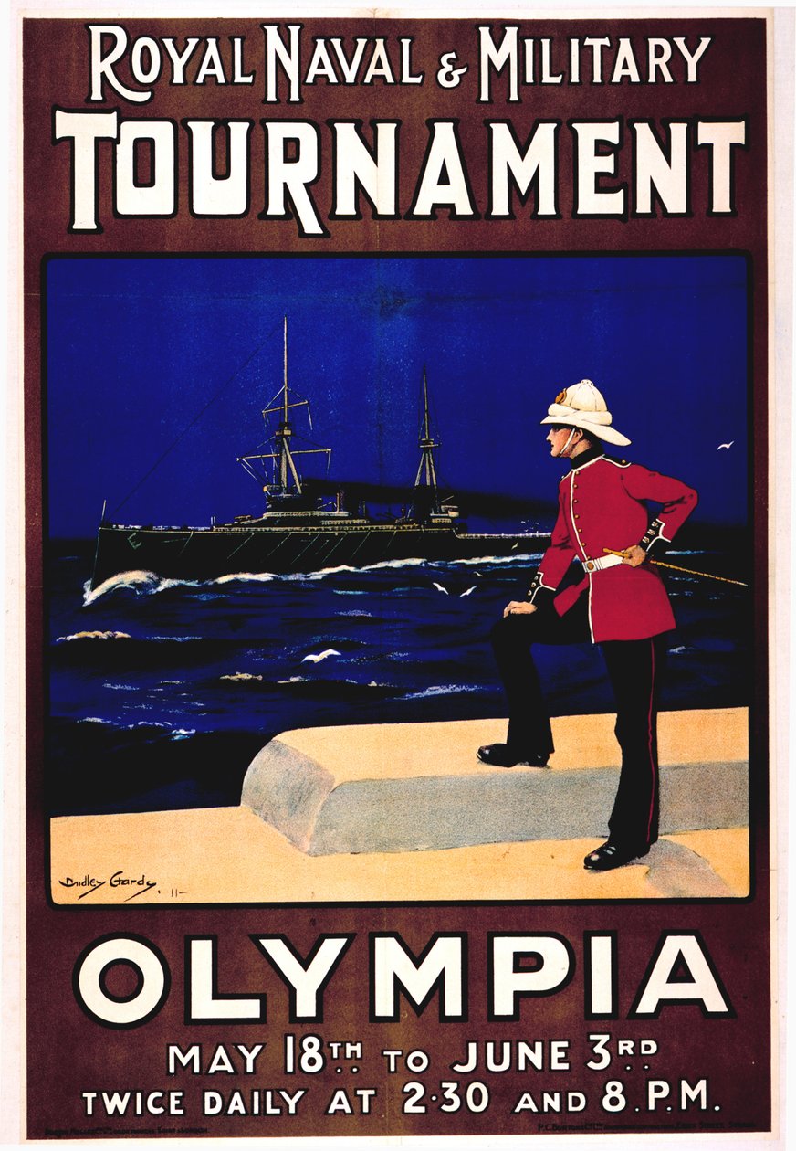 Kuninkaallinen laivasto- ja sotilasturnaus, 1911 tekijältä Dudley Hardy