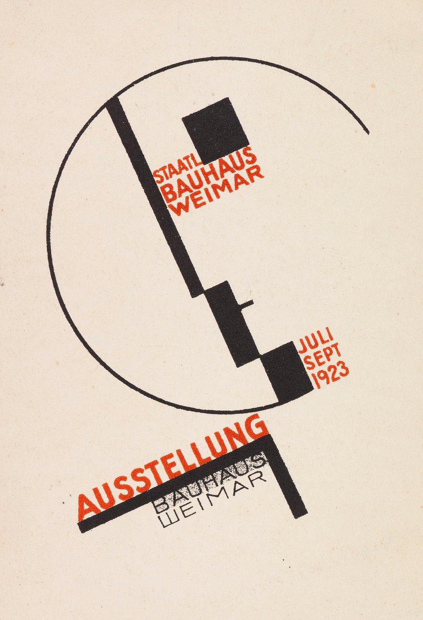 Näyttely Bauhaus Weimar Bauhaus -näyttely. Postikortit, 1923. tekijältä Dörte Helm