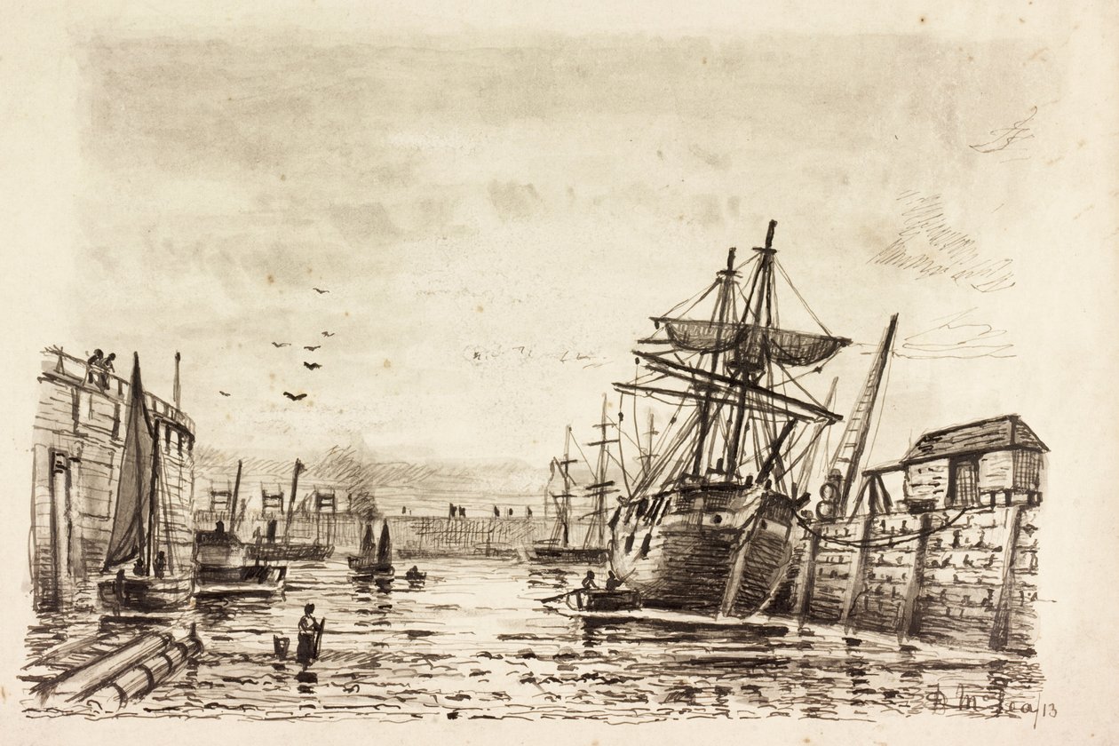 Tyne Dock Gut (muste paperille) tekijältä Duncan F. McLea