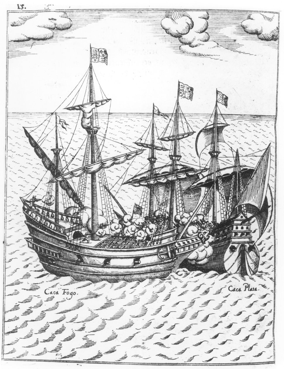 Francis Draken (n. 1540–1596) ryöstama espanjalainen aarrealus Tyynellämerellä tekijältä Dutch School