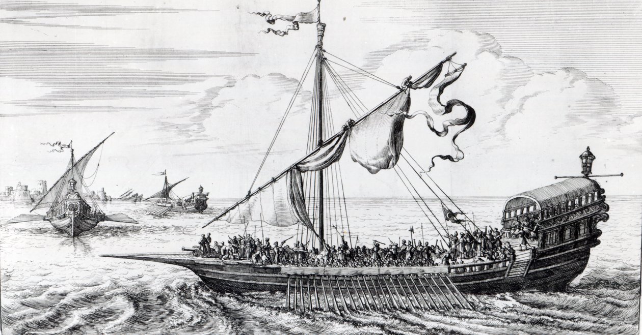 Barbary Galleys tekijältä Dutch School