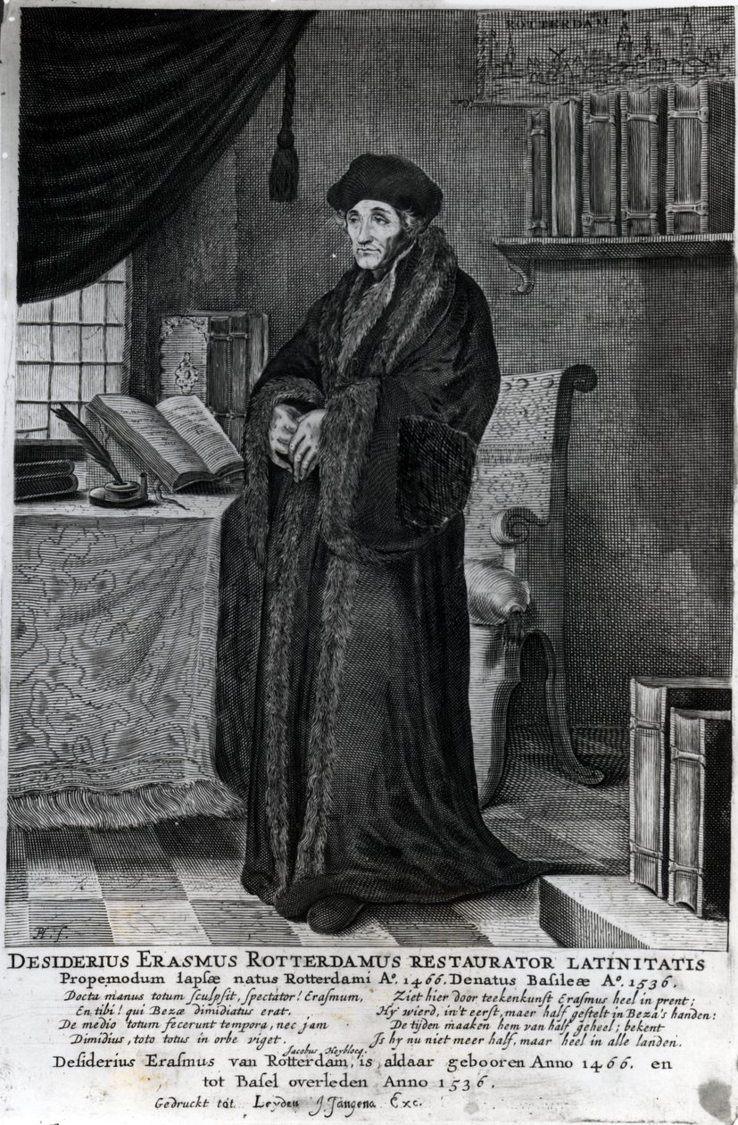 Desiderius Erasmus, "latinan kielen palauttaja" tekijältä Dutch School