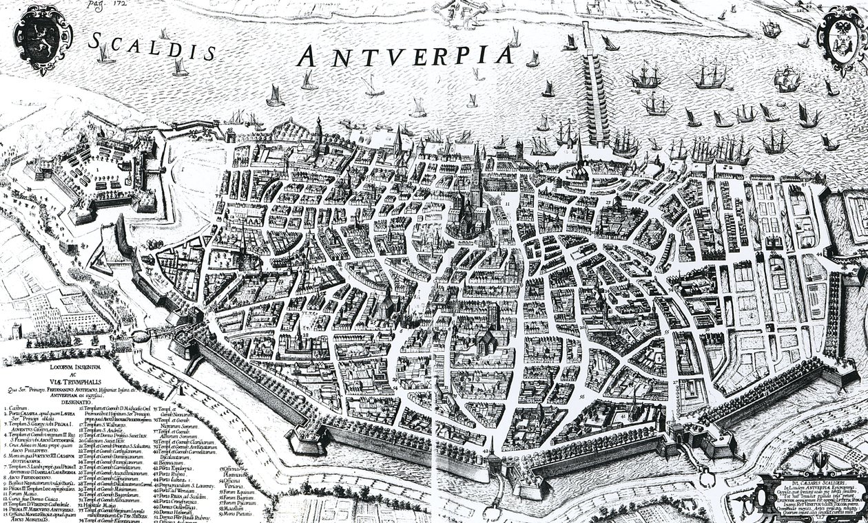 Antwerpenin kartta tekijältä Dutch School
