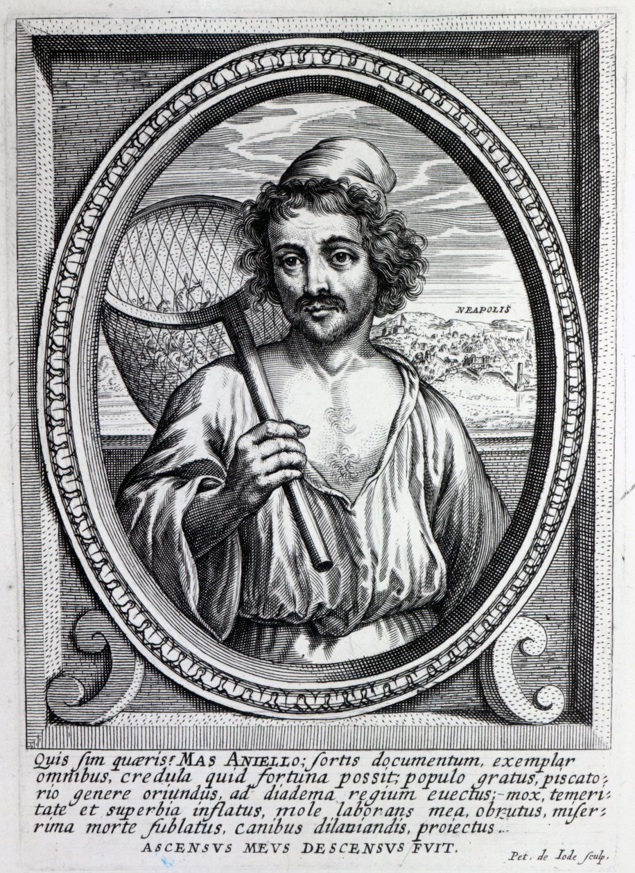 Masaniello, kaivertaja Petrus de Iode tekijältä Dutch School