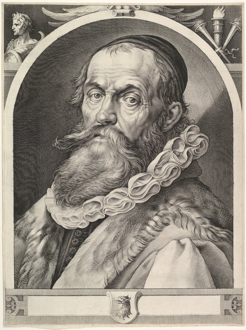 Hendrick Goltziuksen muotokuva, pubi. 1617 tekijältä Dutch School