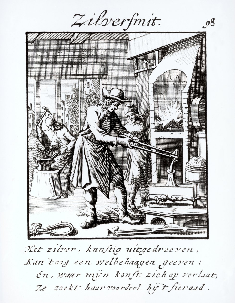 Hopeaseppä, 1718 tekijältä Dutch School